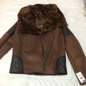 Fur lined coat